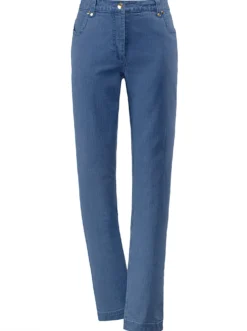 Stretch-Jeans mit Glitzersteinchen hinten