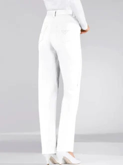 Stretch-Jeans mit Glitzersteinchen hinten