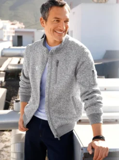 Strickfleece-Jacke