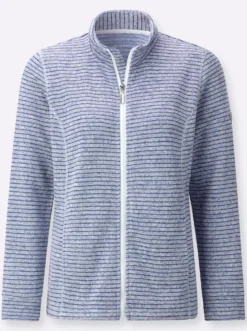 Strickfleecejacke mit Nahttaschen