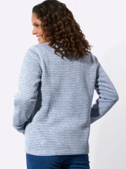 Strickfleecejacke mit Nahttaschen