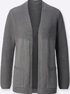 Strickjacke in langer, offener Form