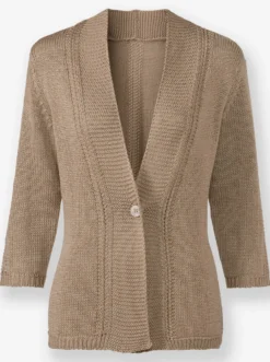 Strickjacke in pflegeleichtem Bändchengarn