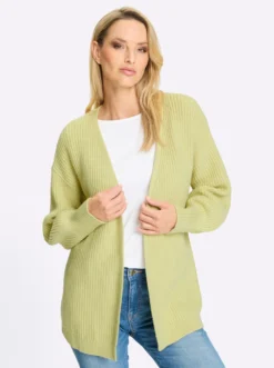 Strickjacke in Ripp-Optik