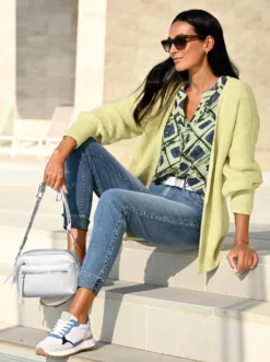 Strickjacke in Ripp-Optik