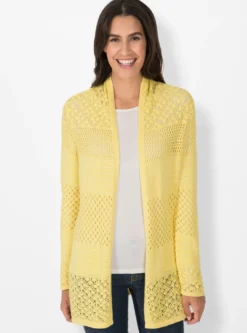 Strickjacke mit Ajour-Muster