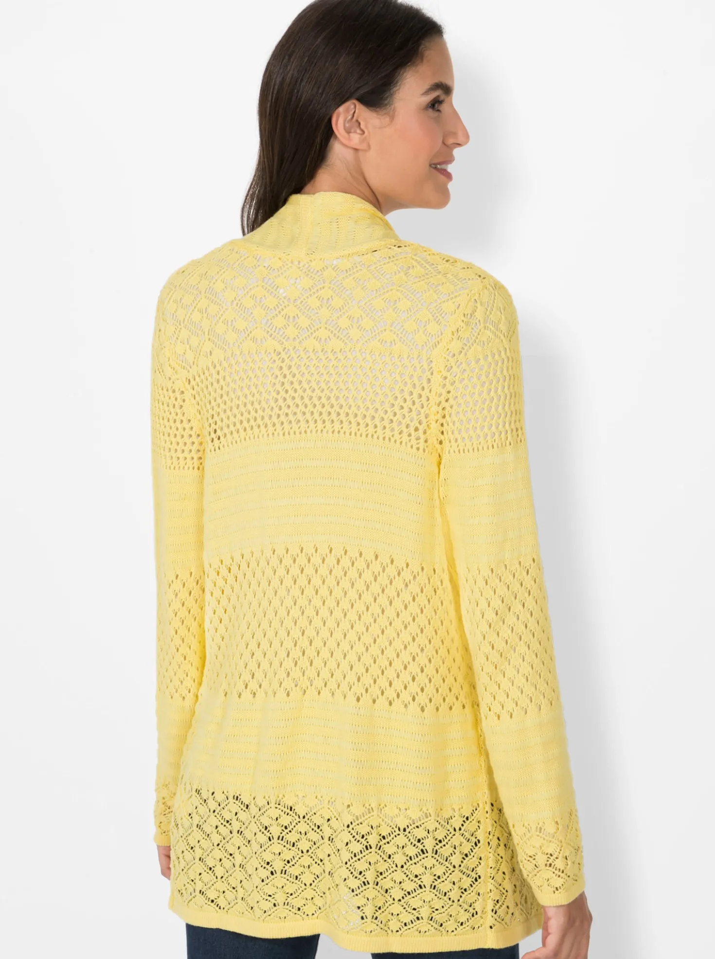 Strickjacke mit Ajour-Muster