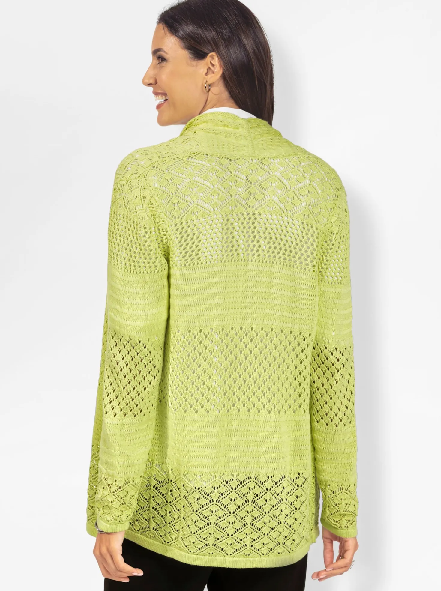Strickjacke mit Ajour-Muster