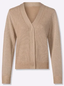 Strickjacke mit Druckknopf-Verschluss