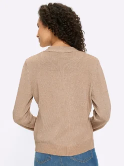 Strickjacke mit Druckknopf-Verschluss