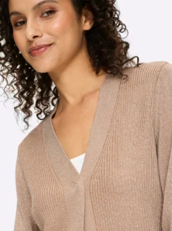 Strickjacke mit Druckknopf-Verschluss