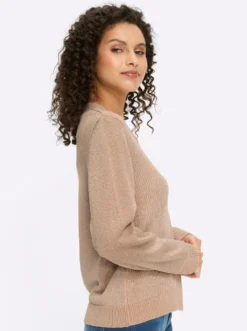 Strickjacke mit Druckknopf-Verschluss