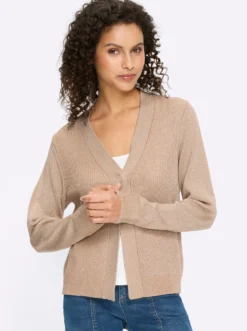 Strickjacke mit Druckknopf-Verschluss