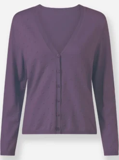 Strickjacke mit 3D-Tupfen