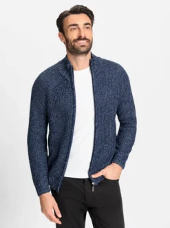 Strickjacke mit durchgehendem Reißverschluss