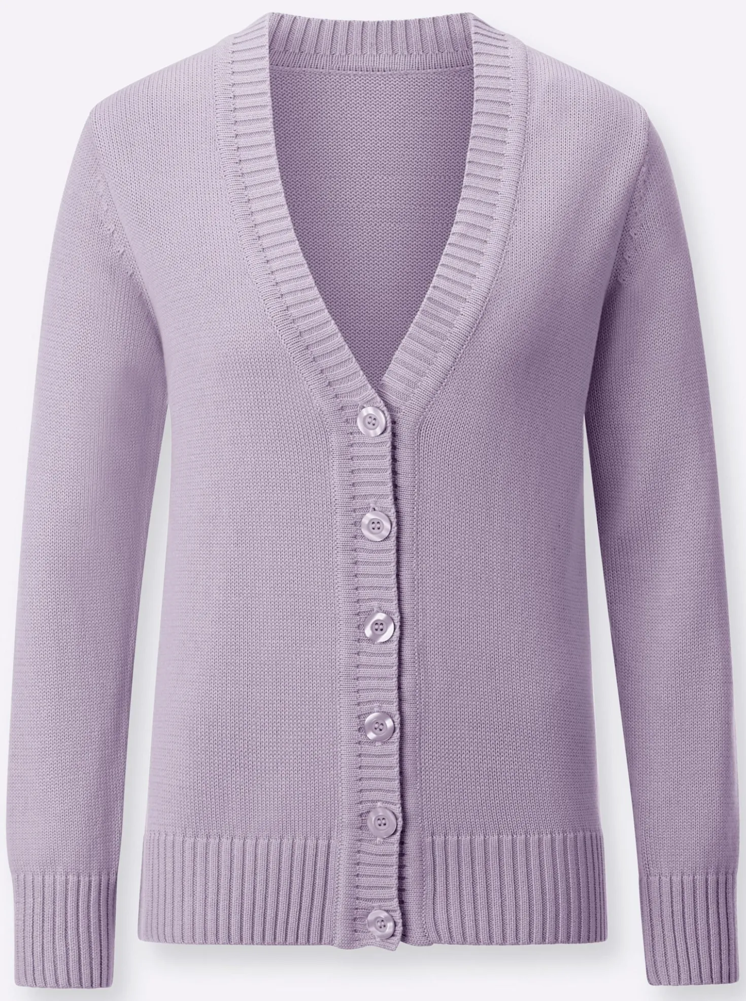 Strickjacke mit farblich abgestimmten Knöpfen