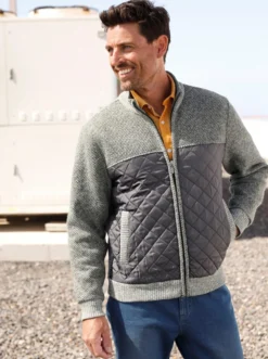 Strickjacke mit Fleece-Futter