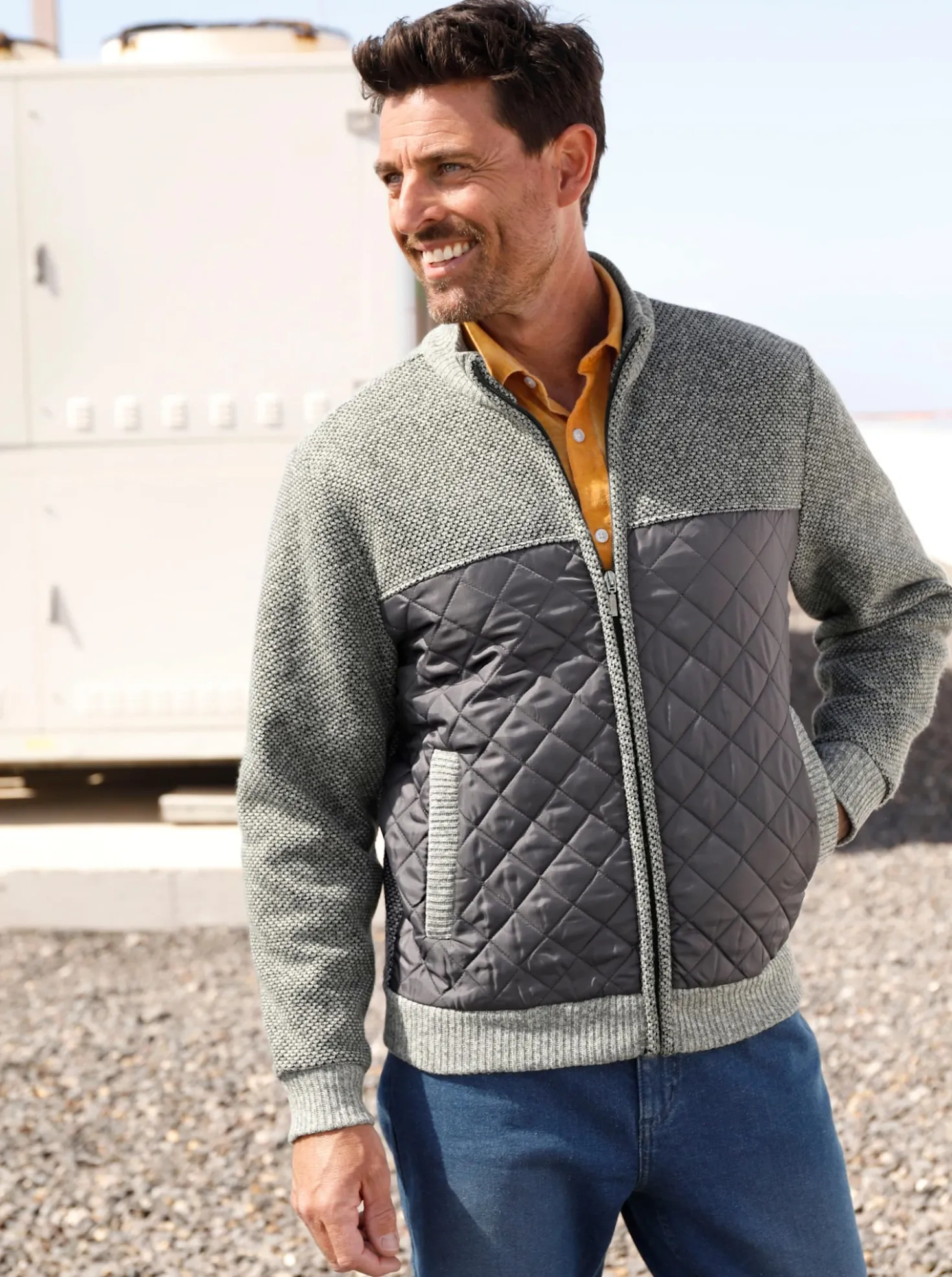 Strickjacke mit Fleece-Futter