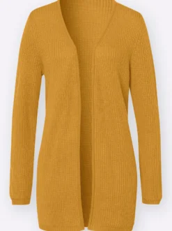 Strickjacke mit gerippten Abschlüssen