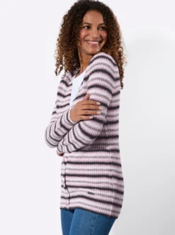 Strickjacke mit Ripp-Abschlüssen