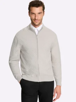 Strickjacke mit verdecktem Reißverschluss