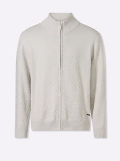 Strickjacke mit verdecktem Reißverschluss