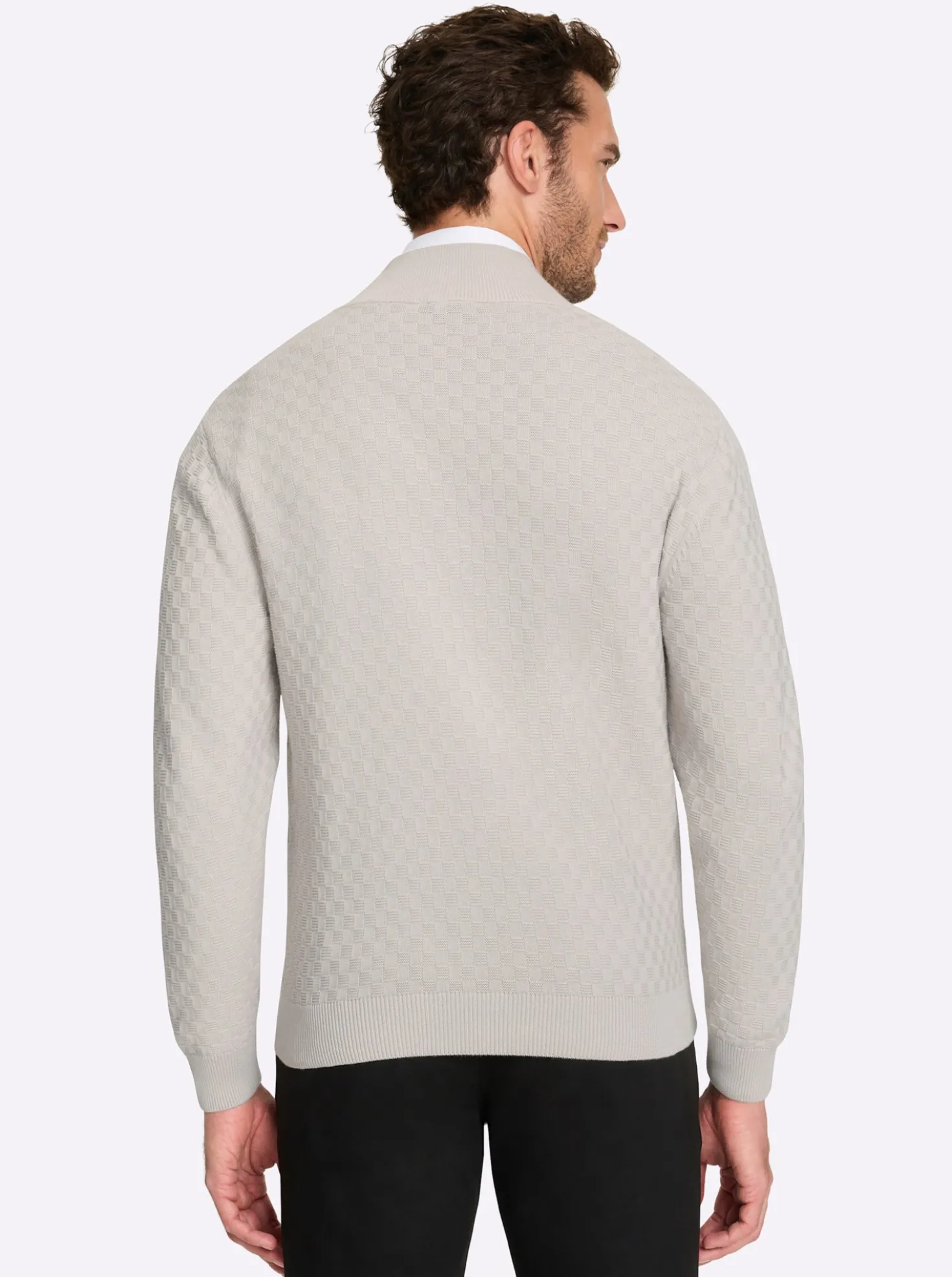 Strickjacke mit verdecktem Reißverschluss