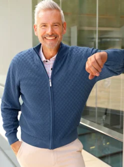 Strickjacke mit verdecktem Reißverschluss