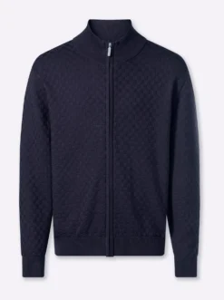 Strickjacke mit verdecktem Reißverschluss