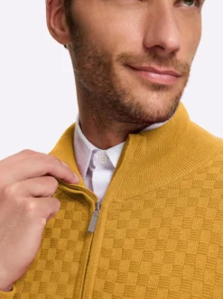 Strickjacke mit verdecktem Reißverschluss