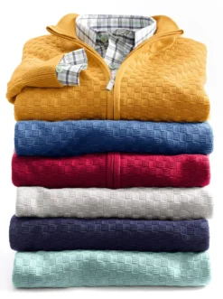 Strickjacke mit verdecktem Reißverschluss