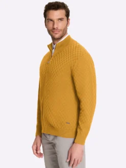 Strickjacke mit verdecktem Reißverschluss