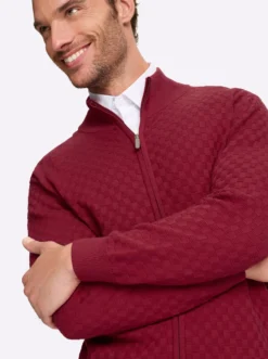 Strickjacke mit verdecktem Reißverschluss