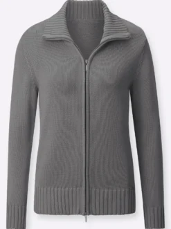 Strickjacke mit 2-Wege-Reißverschluss