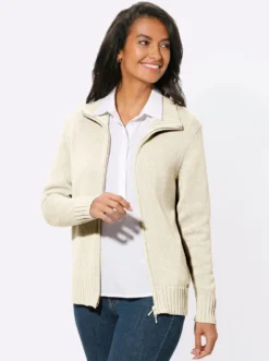 Strickjacke mit 2-Wege-Reißverschluss
