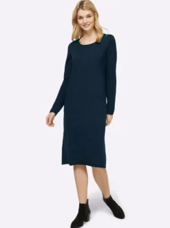 Strickkleid im Viskose-Baumwoll-Mix