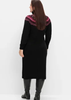 Strickkleid mit Norweger-Muster