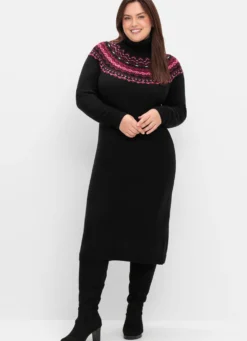 Strickkleid mit Norweger-Muster