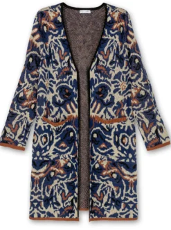 Strickmantel mit Jacquardmuster