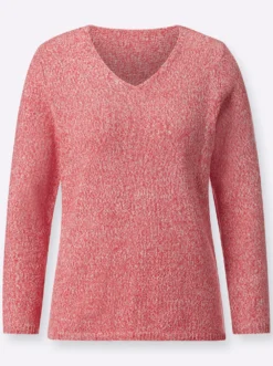 Strickpullover aus Melangegarn