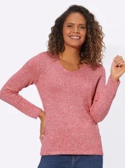 Strickpullover aus Melangegarn