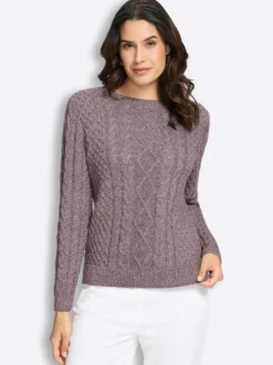 Strickpullover im Mustermix