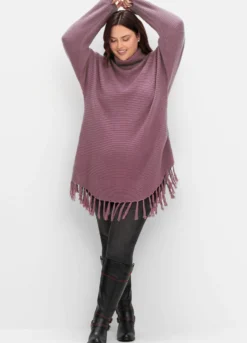 Strickpullover in Ponchoform