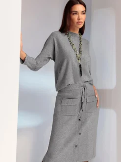 Strickpullover mit Fledermausärmeln