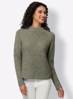 Strickpullover mit Raglan-Ärmel