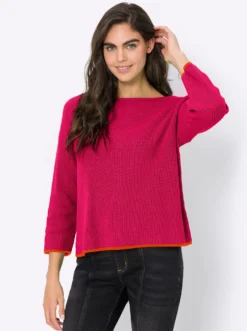Strickpullover mit 3/4-Ärmeln