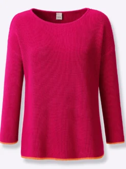 Strickpullover mit 3/4-Ärmeln