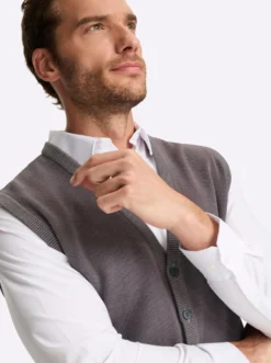 Strickweste in Two-tone-Optik