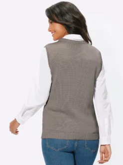 Strickweste mit Reißverschluss