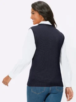 Strickweste mit Reißverschluss